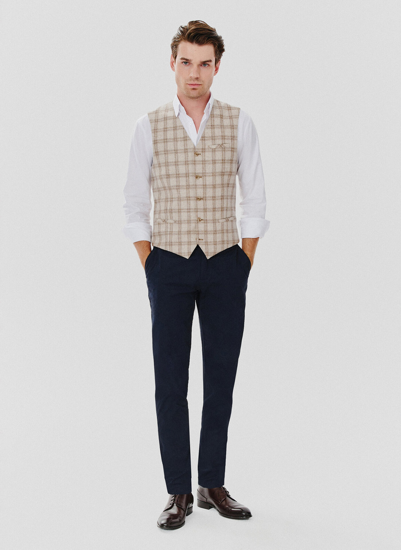 Languota vienaeilė vyriška liemenė