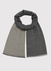 Juodas vyriškas šalikas su baltu žiedu su PL spaudu