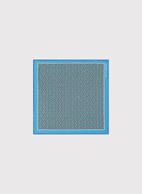 Mėlyna raštuota vyriška kišeninė nosinaitė