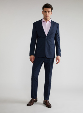 Tamsiai mėlynos kostiuminės kelnės P21WF-6G-073-G-S