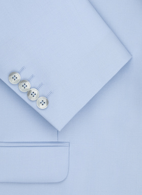 Žydras vilnonis kostiuminis švarkas