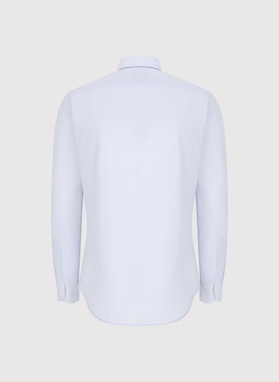 Žydri vyriški marškiniai su kontrastingu apvadu