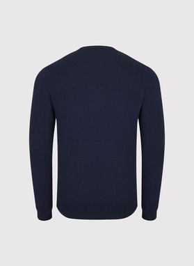 Tamsiai mėlynas vyriškas megztinis