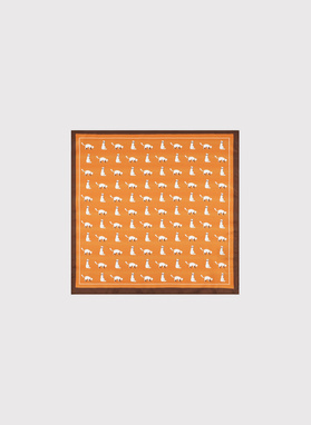 Oranžinė kišeninė nosinaitė su kačiukais