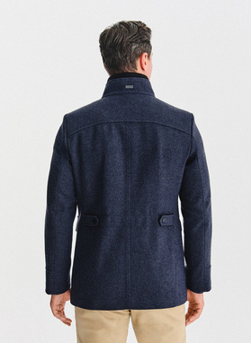 Tamsiai mėlynas vyriškas lietpaltis