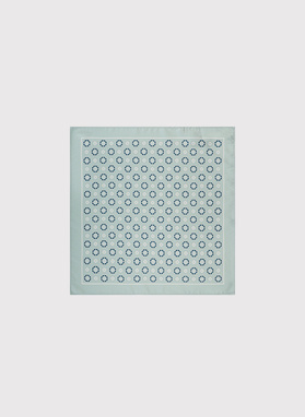 Šviesiai žalia raštuota kišeninė nosinaitė