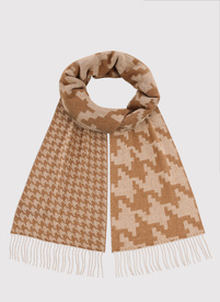 Vilnonis šalikas skalikų dantų raštu