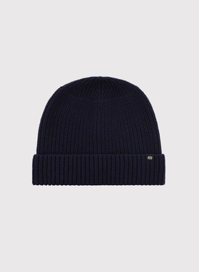 Tamsiai mėlyna vyriška kepurė su vilna