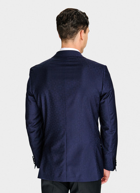 Tamsiai mėlynas smokingo švarkas