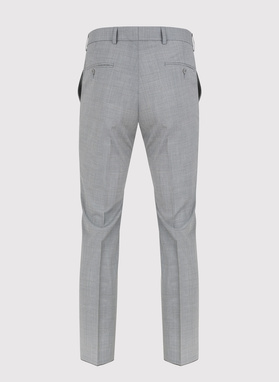 Pilkos kostiuminės kelnės švelniais langais P23SF-6G-011-S-S