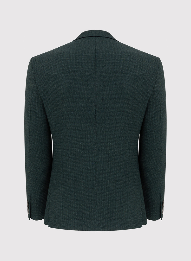 Žalias matomos struktūros laisvalaikio švarkas