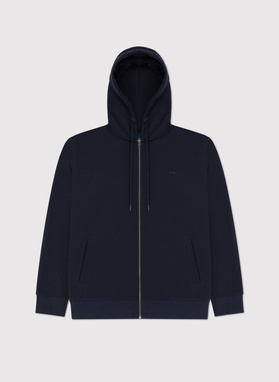 Tamsiai mėlynos spalvos sagstomas treninginis bluzonas