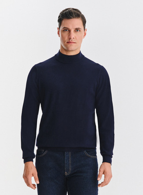 Tamsiai mėlynos spalvos vyriškas pusgolfis