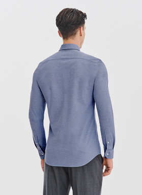 Mėlyni melanžiniai marškiniai