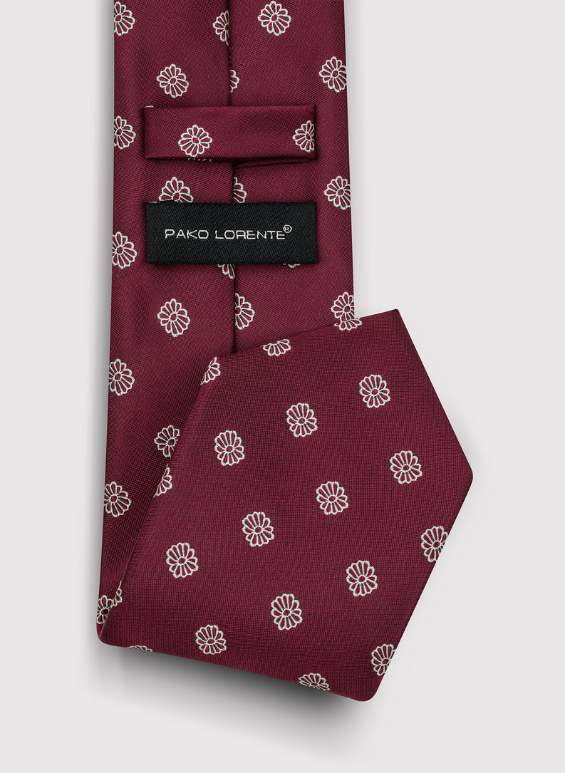 Vyšninis gėlėtas vyriškas kaklaraištis