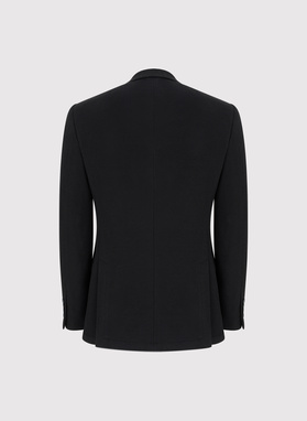 Juodas trikotažinis švarkas