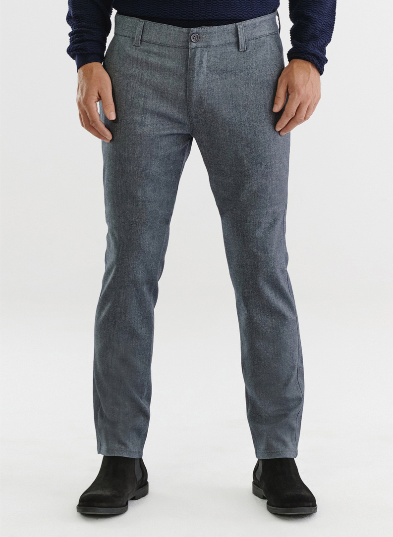 Tamsiai mėlynos vyriškos laisvalaikio kelnės