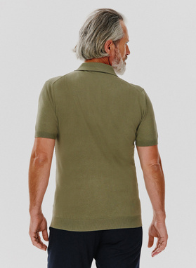 Vaflinio pynimo žali polo T marškinėliai