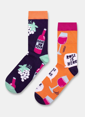 Skarpetki z nadrukiem wina DTK-SX-205-F