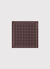 Ruda raštuota vyriška kišeninė nosinaitė