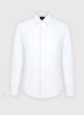 Elegantiški balti vyriški marškiniai