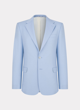 Žydras vilnonis kostiuminis švarkas