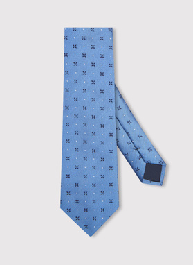 Mėlynas vyriškas kaklaraištis mikroraštu