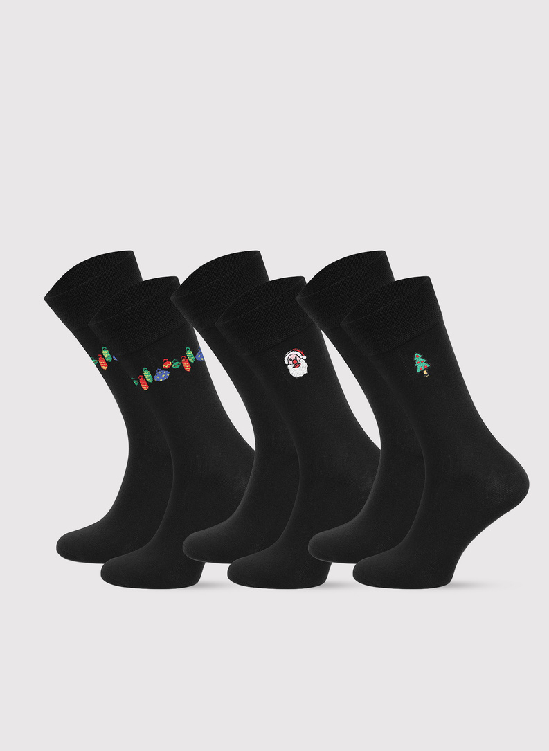 Vyriškų kojinių švenčių raštais komplektas