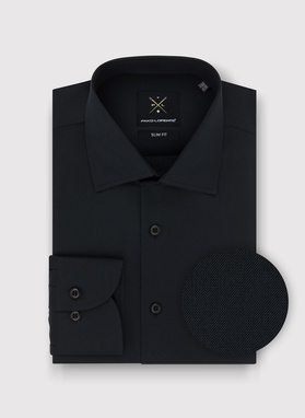 Medvilniniai juodi vyriški marškiniai