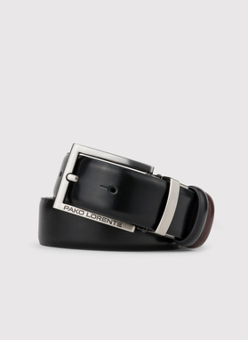 Dvipusis odinis diržas su blizgia sagtimi