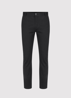 Juodos spalvos vyriškos kelnės be raštų