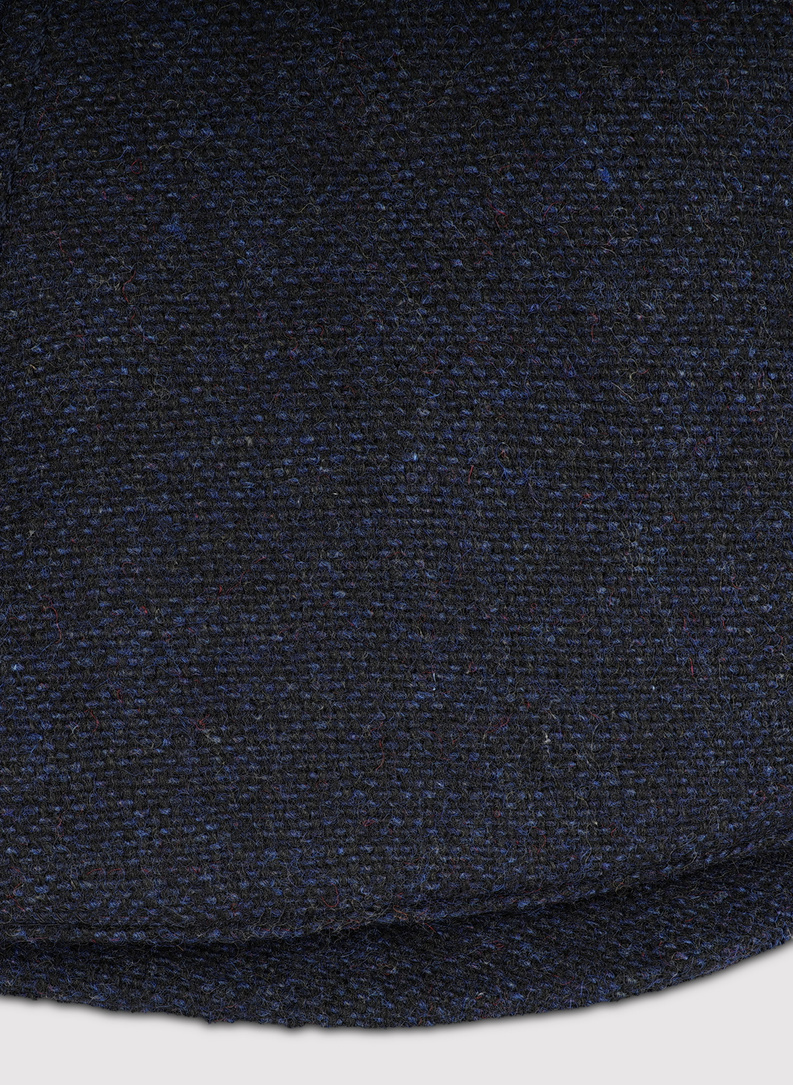 Tamsiai mėlyna vyriška plokščia kepurė