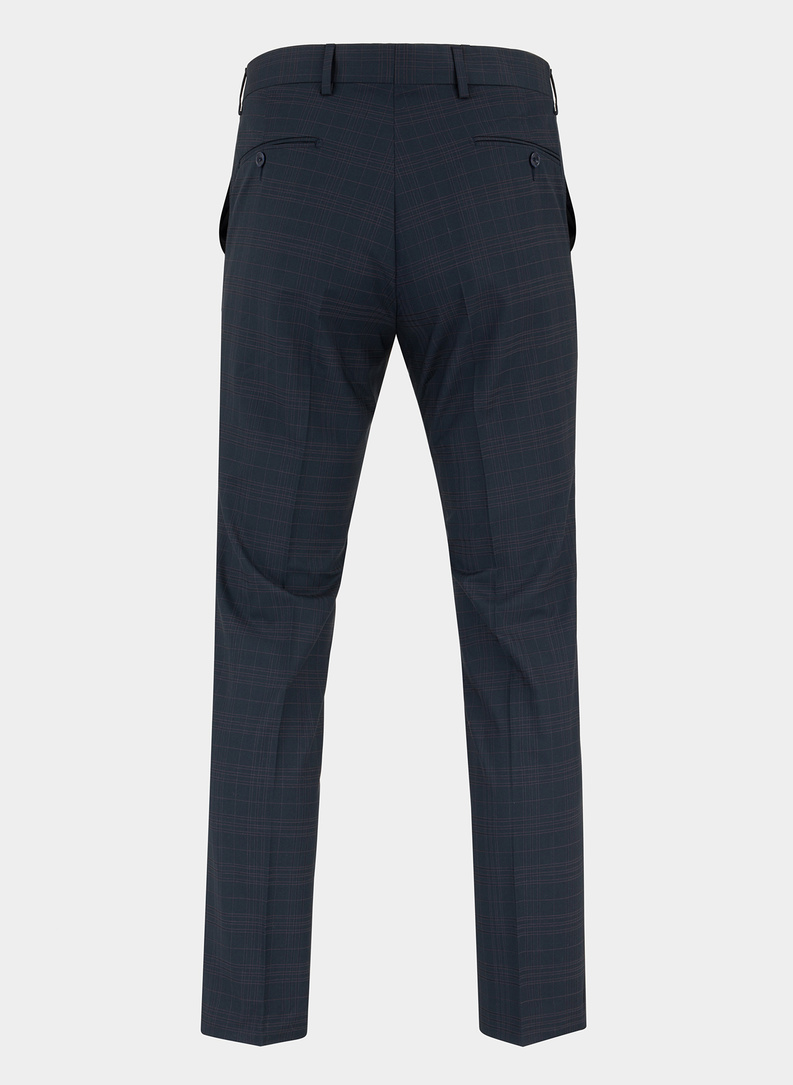 Tamsiai mėlynos kostiuminės kelnės P22WF-6G-041-G-S