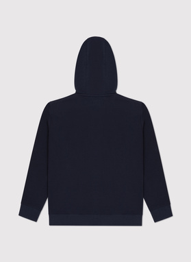 Tamsiai mėlynos spalvos sagstomas treninginis bluzonas