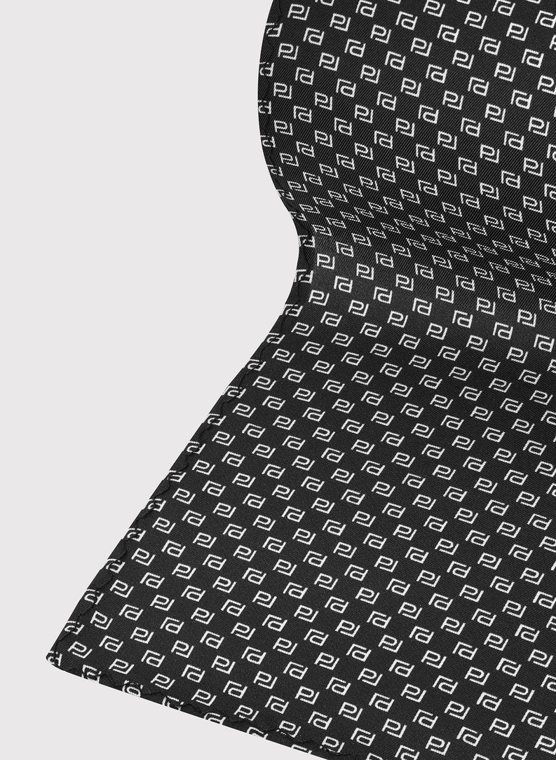 Juoda šilkinė kišeninė nosinaitė