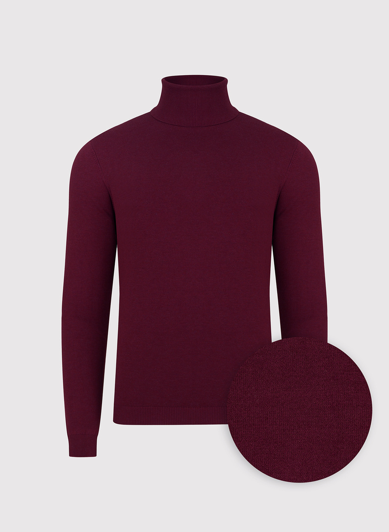 Tamsiai raudonos spalvos vyriškas golfas