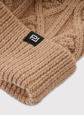 Smėlinė vyriška kepurė su vilna