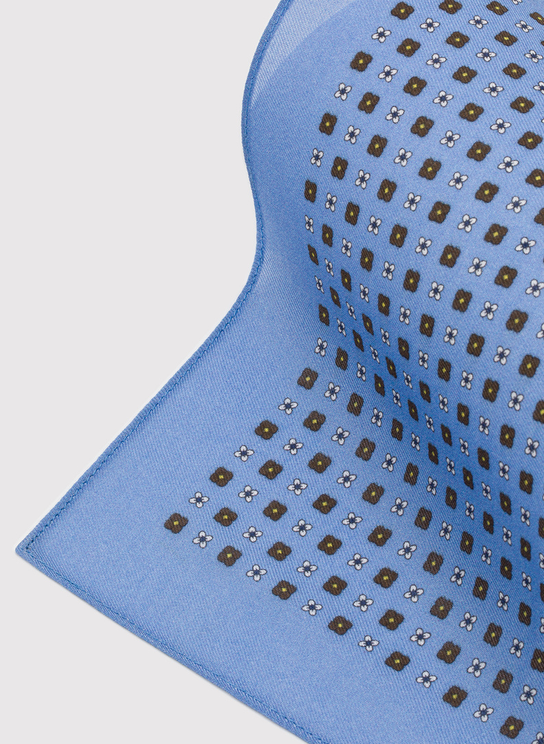 Mėlyna kišeninė nosinaitė mikroraštu