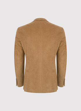 Smėlinis kordinio velveto vyriškas švarkas