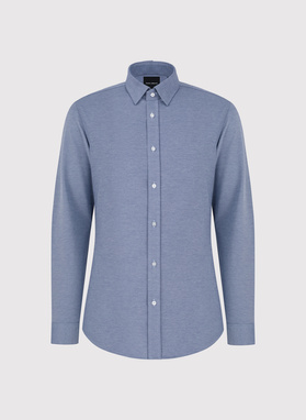 Mėlyni melanžiniai marškiniai