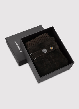 Rudos zomšinės pirštinės