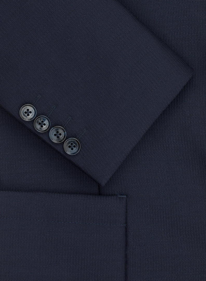 Tamsiai mėlynas vienaeilis švarkas