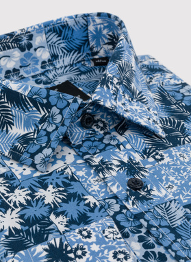 Mėlyni marškiniai Havajų raštais P23WN-1X-015-G-S