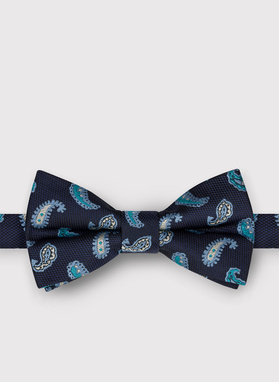 Tamsiai mėlyna vyriška peteliškė peislio raštu