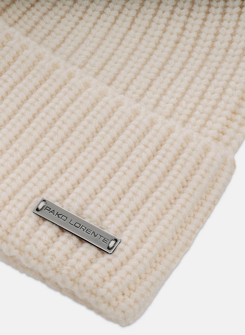 Smėlinė vilnonė vyriška kepurė