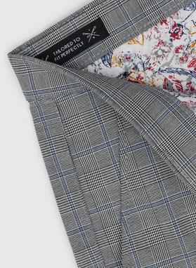 Pilkos languotos vyriškos „chino“ kelnės