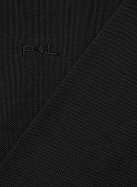 Juodi polo ilgarankoviai marškinėliai