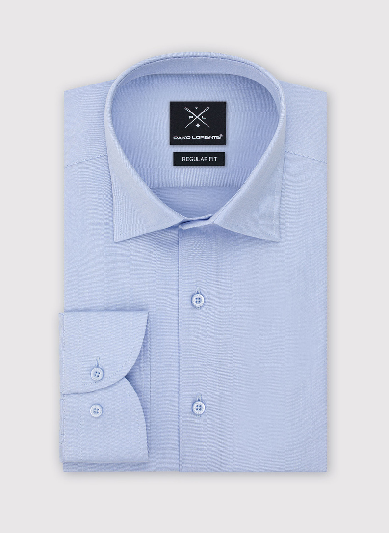 Elegantiški žydri vyriški marškiniai