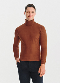 Rudos spalvos vyriškas golfas