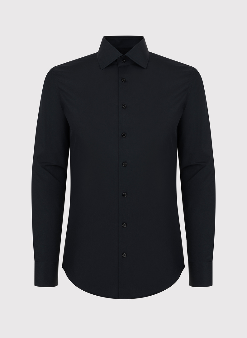 Medvilniniai juodi vyriški marškiniai
